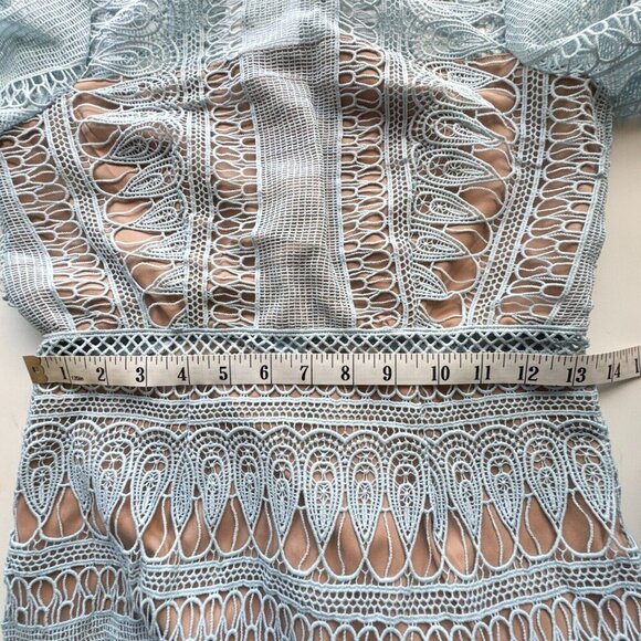 Bardot New Brenda Light Blue Lace Sheath Short Dress Size US 4/ XS - Picture 8 of 9